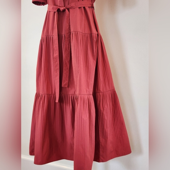 NWT || DEREK LAM 10 CROSBY || size 0, tiered dress, a-line, short sleeved - Picture 6 of 12